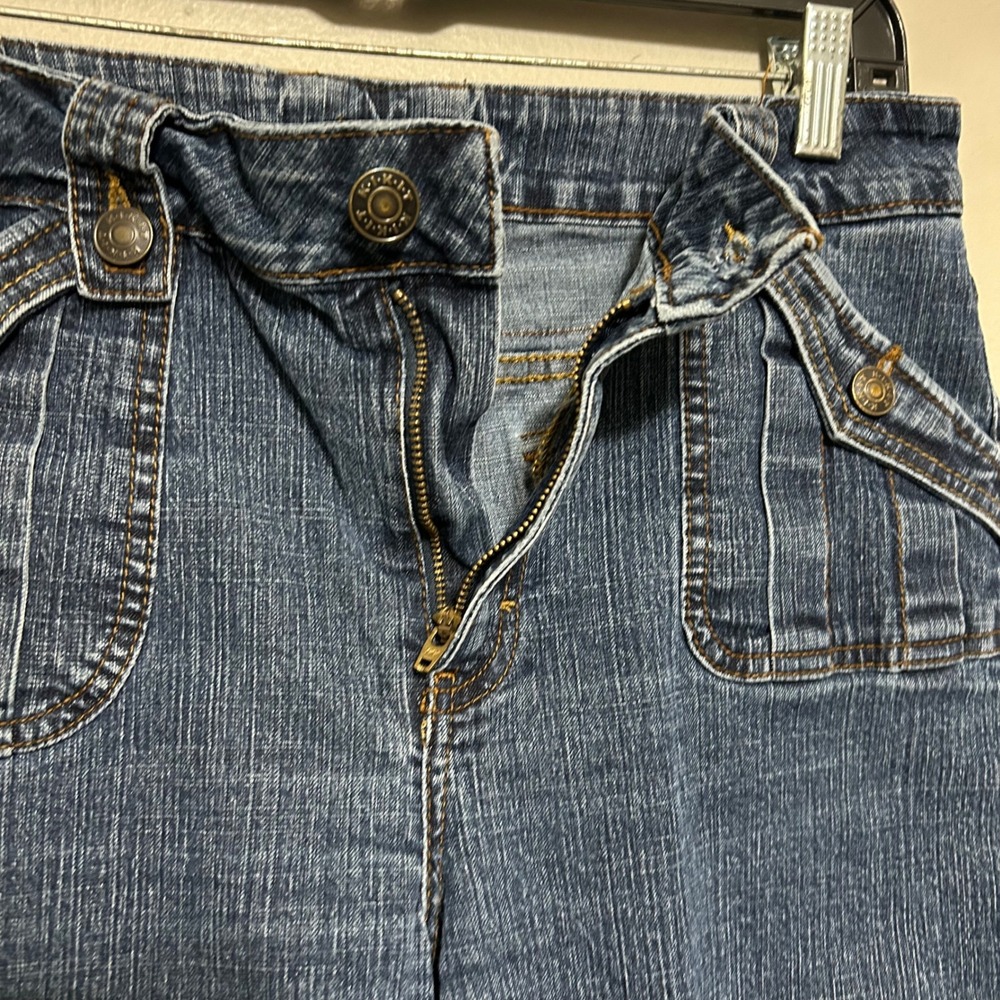Kikst Jeans Women's Denim Shorts Size 8 Blue Cargo Pockets Y2K Bermuda Casual - Picture 5 of 11